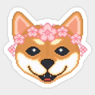 Kopie von Shiba Inu Pixel Art Sticker